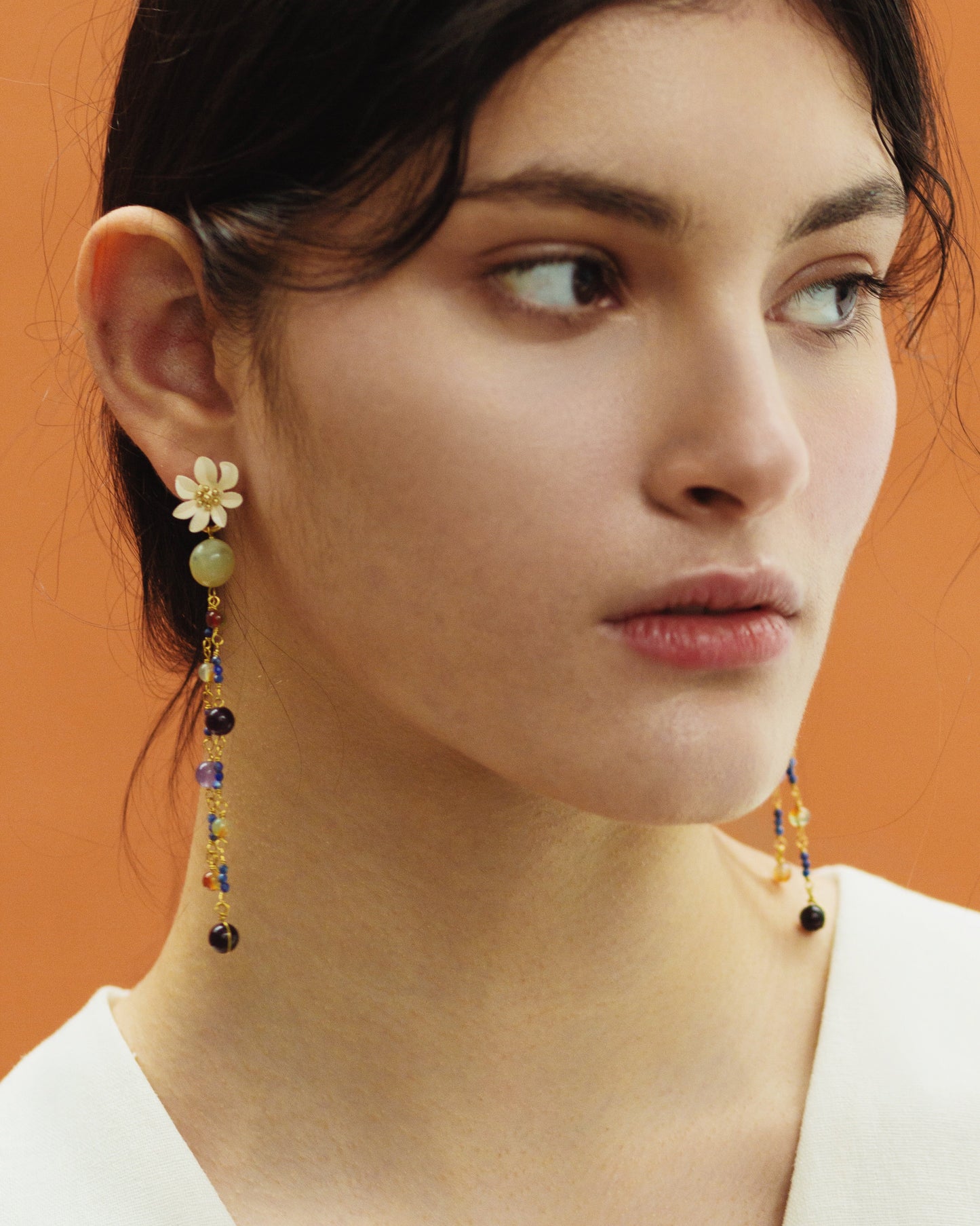 PENDIENTES Zinnia Jardín Iluminado por la Luna