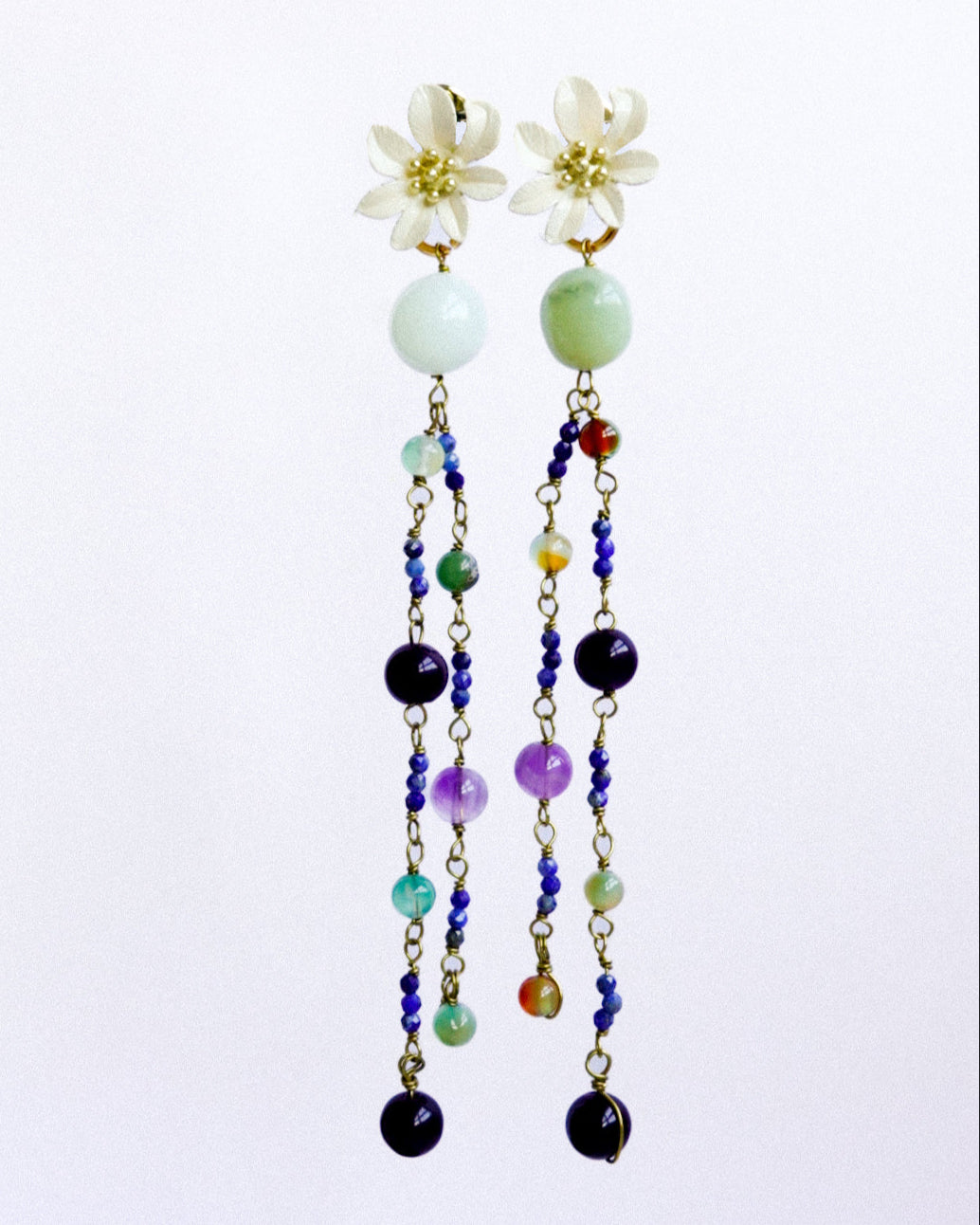 PENDIENTES Zinnia Jardín Iluminado por la Luna