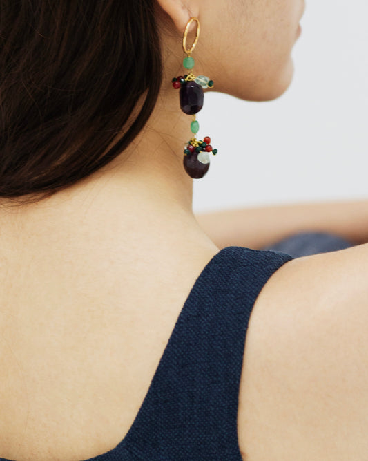 Ocean drip purple EARRINGS