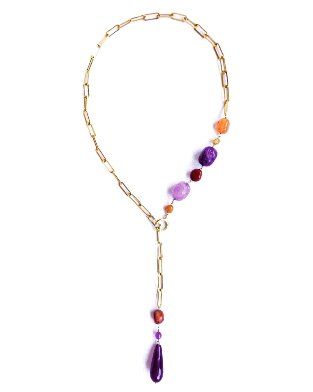 COLLAR con gota de amatista
