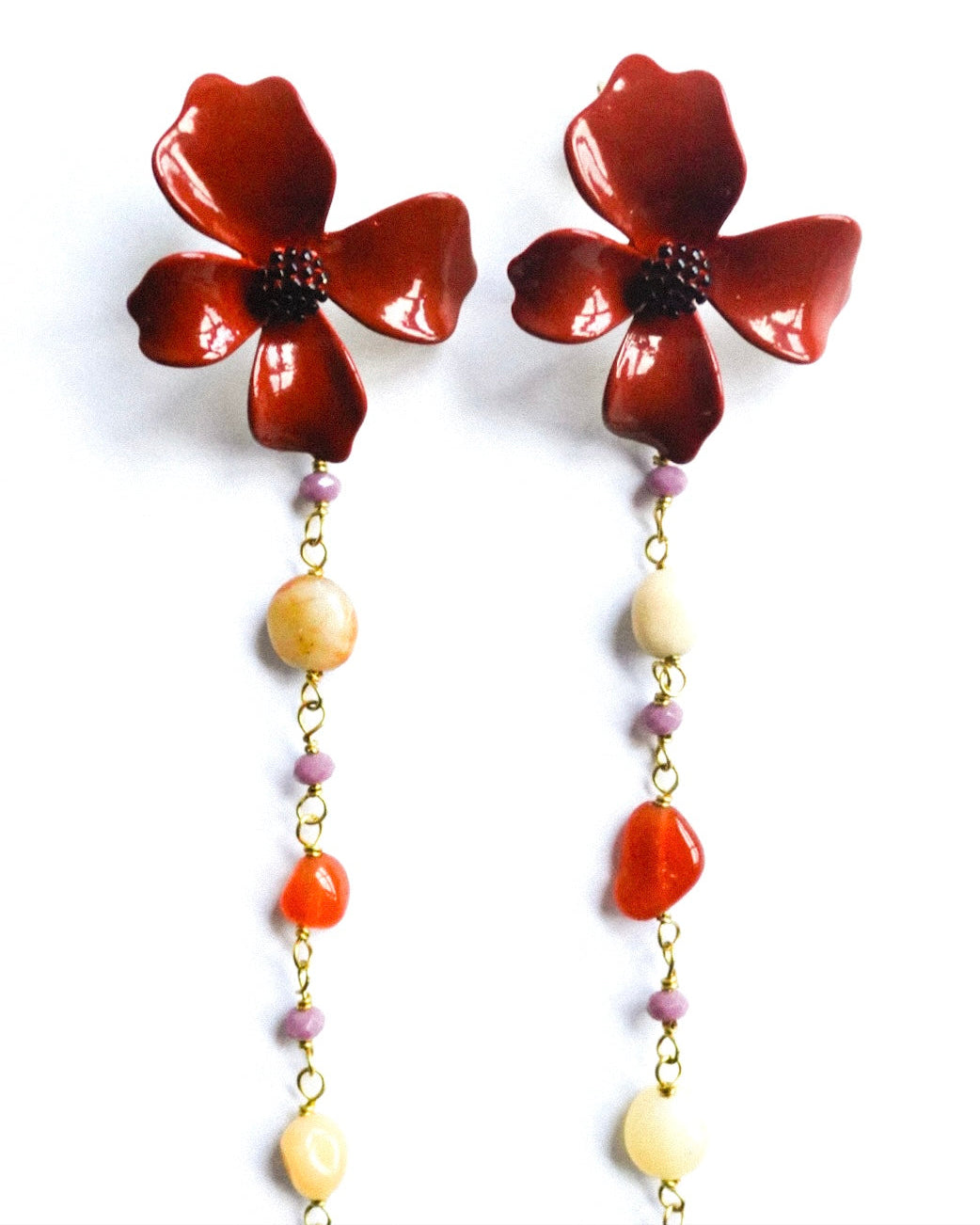 Desert Ember Poppy EARRINGS