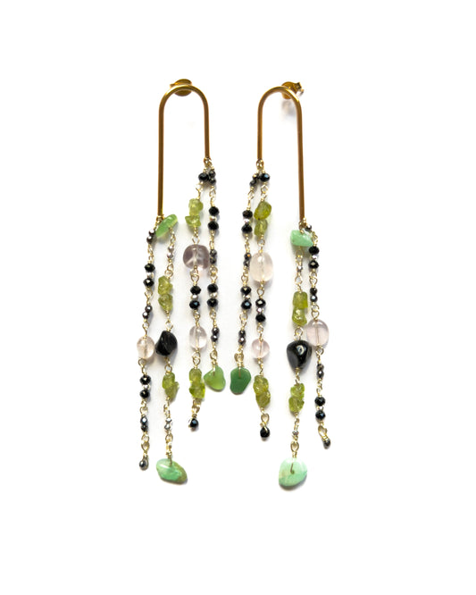 Forest Green Cascade EARRINGS