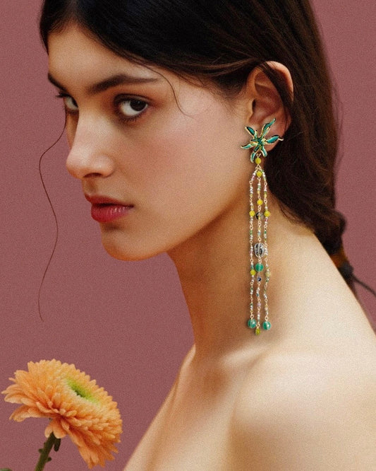 Blooming Verdeagua Dahlia EARRINGS