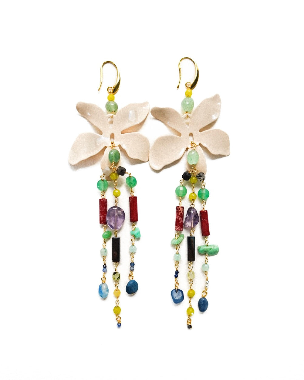 Ivory Hibiscus EARRINGS