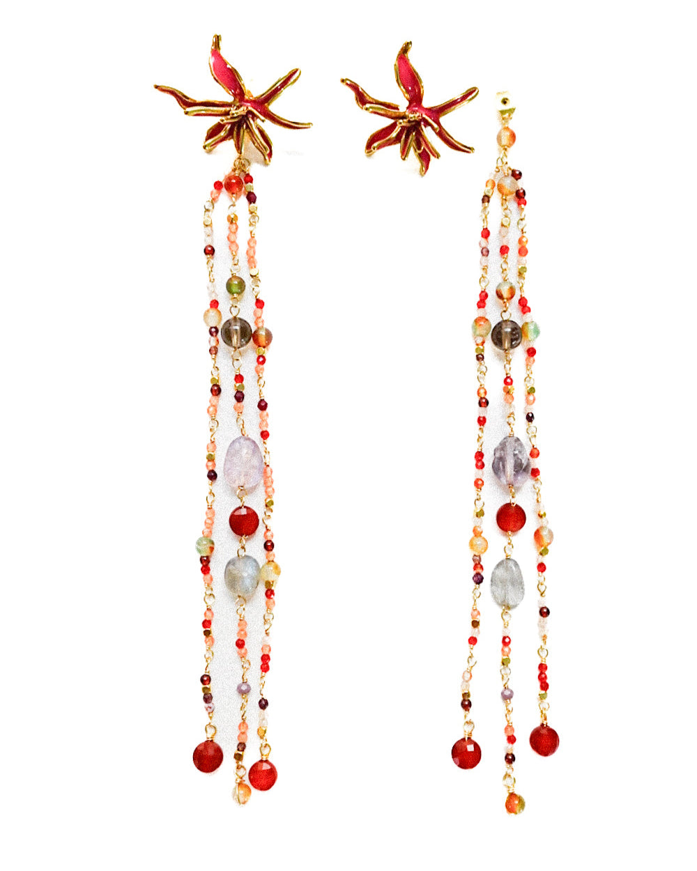 Blooming Golden Dahlia EARRINGS