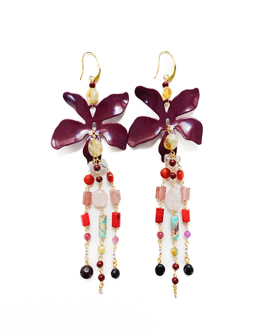 Dusk Hibiscus EARRINGS