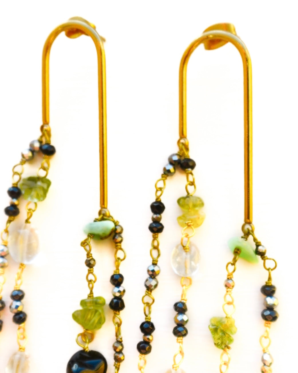 Forest Green Cascade EARRINGS