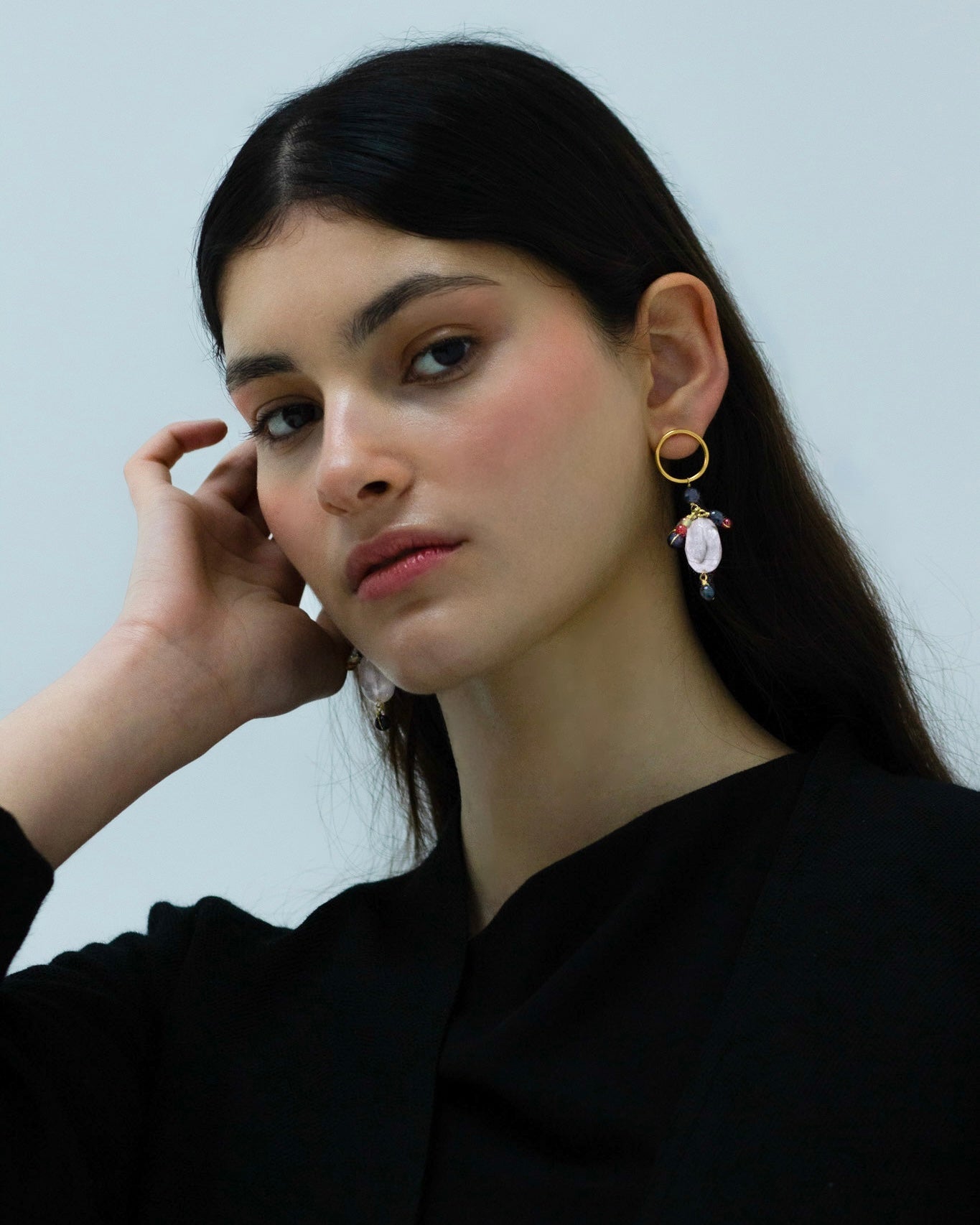 Stormdrop white EARRINGS