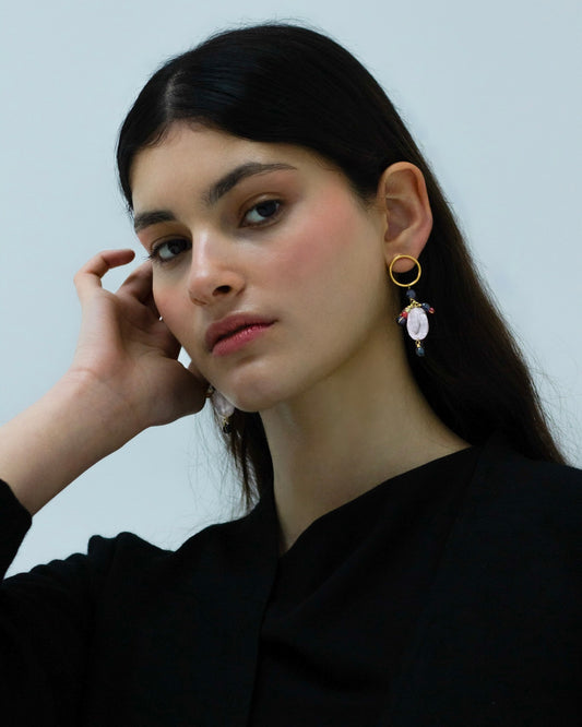Stormdrop white EARRINGS