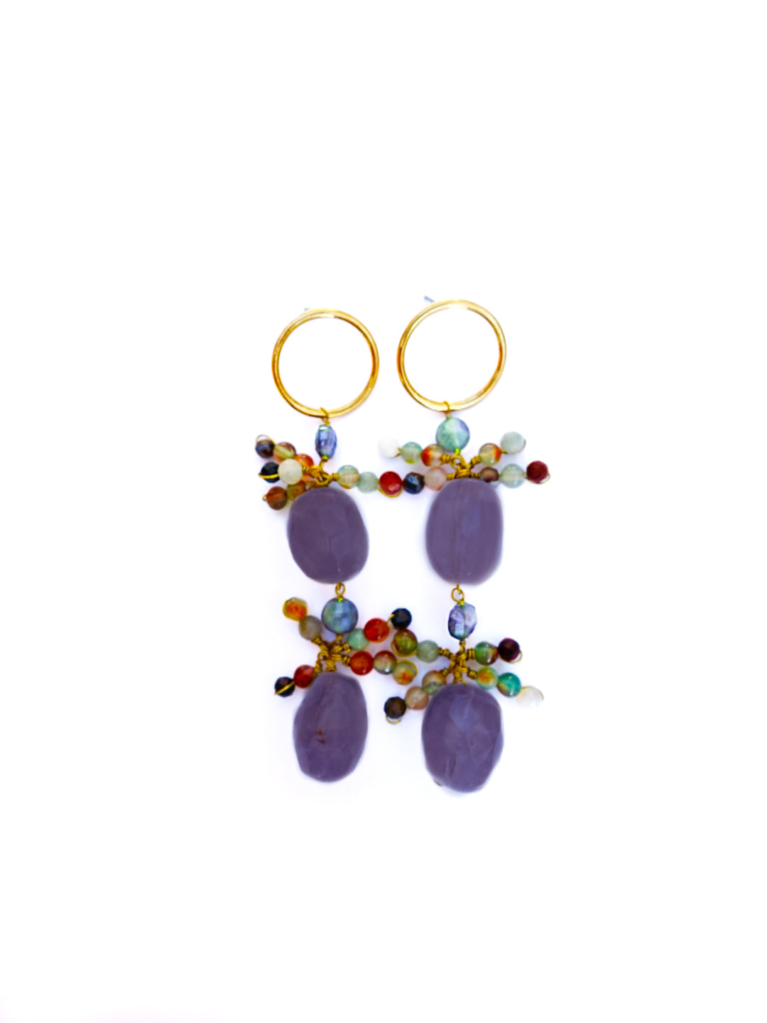 Ocean drip purple EARRINGS